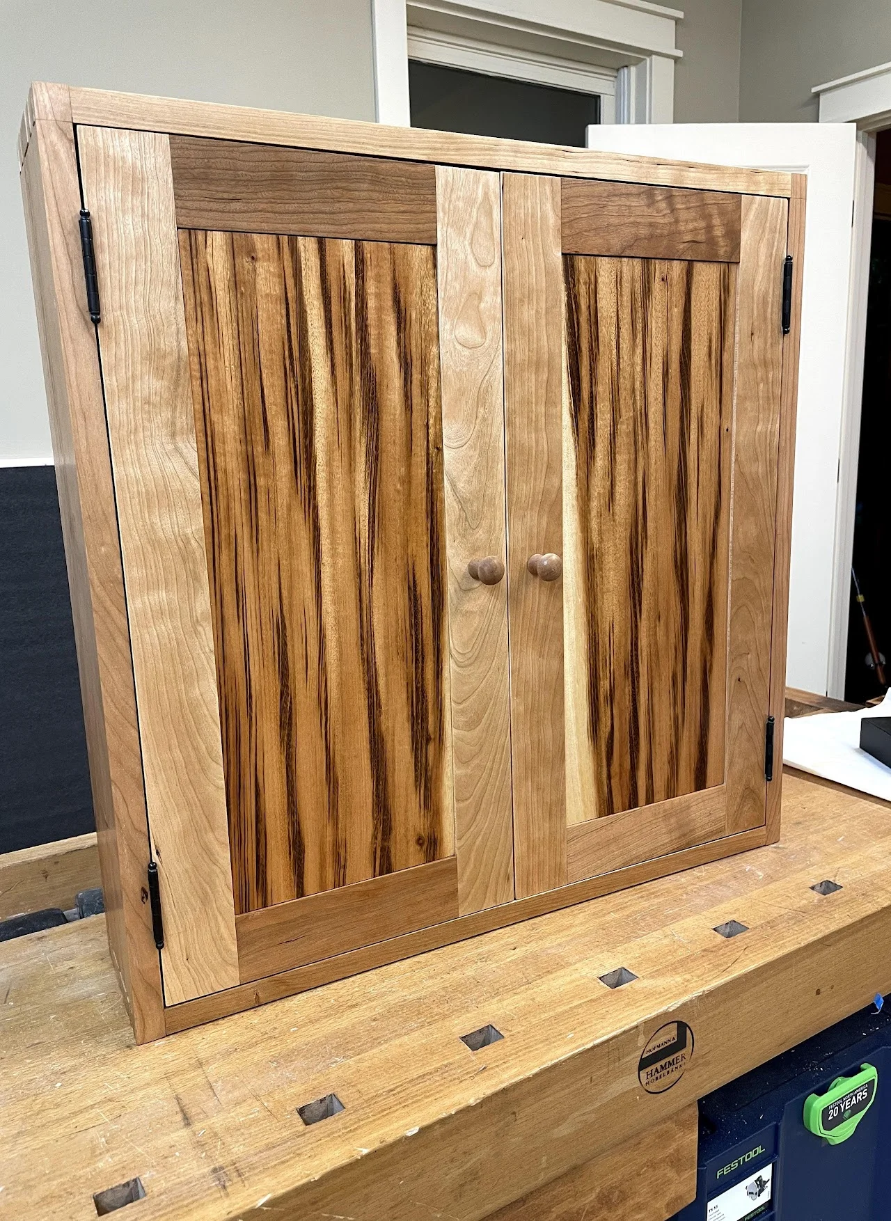 Cabinet with figured wood