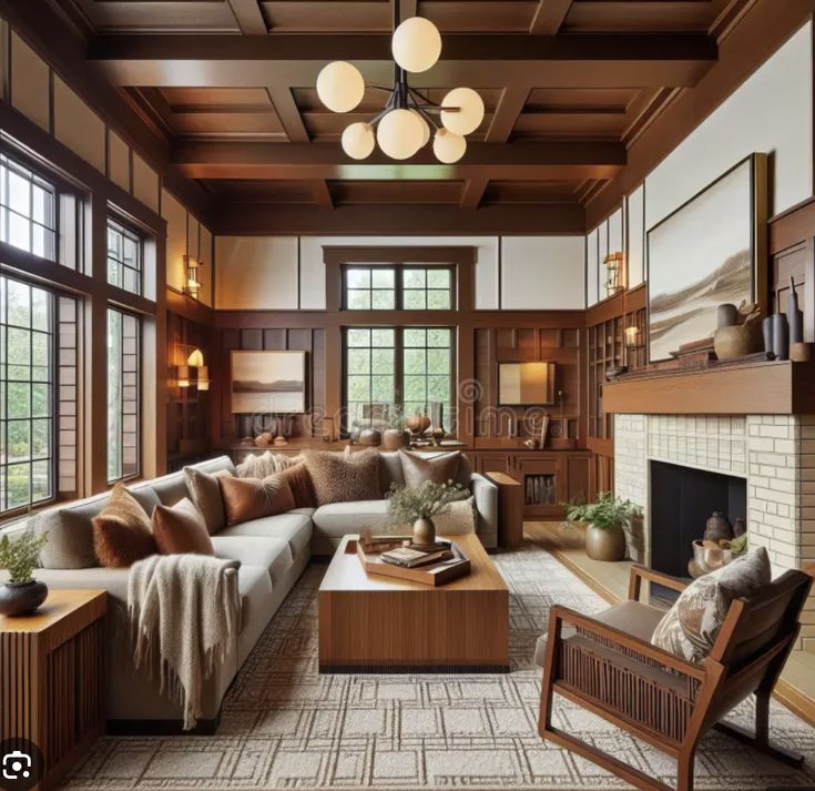 Complete craftsman living room design